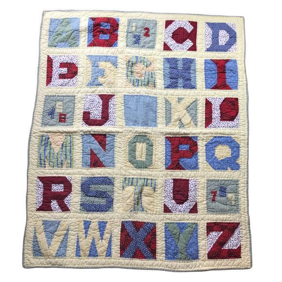 Donna Sharp Quilted‎ Alphabet Wall Hanging Tapestry Unisex Approx. 39x48 Inches - Picture 1 of 10